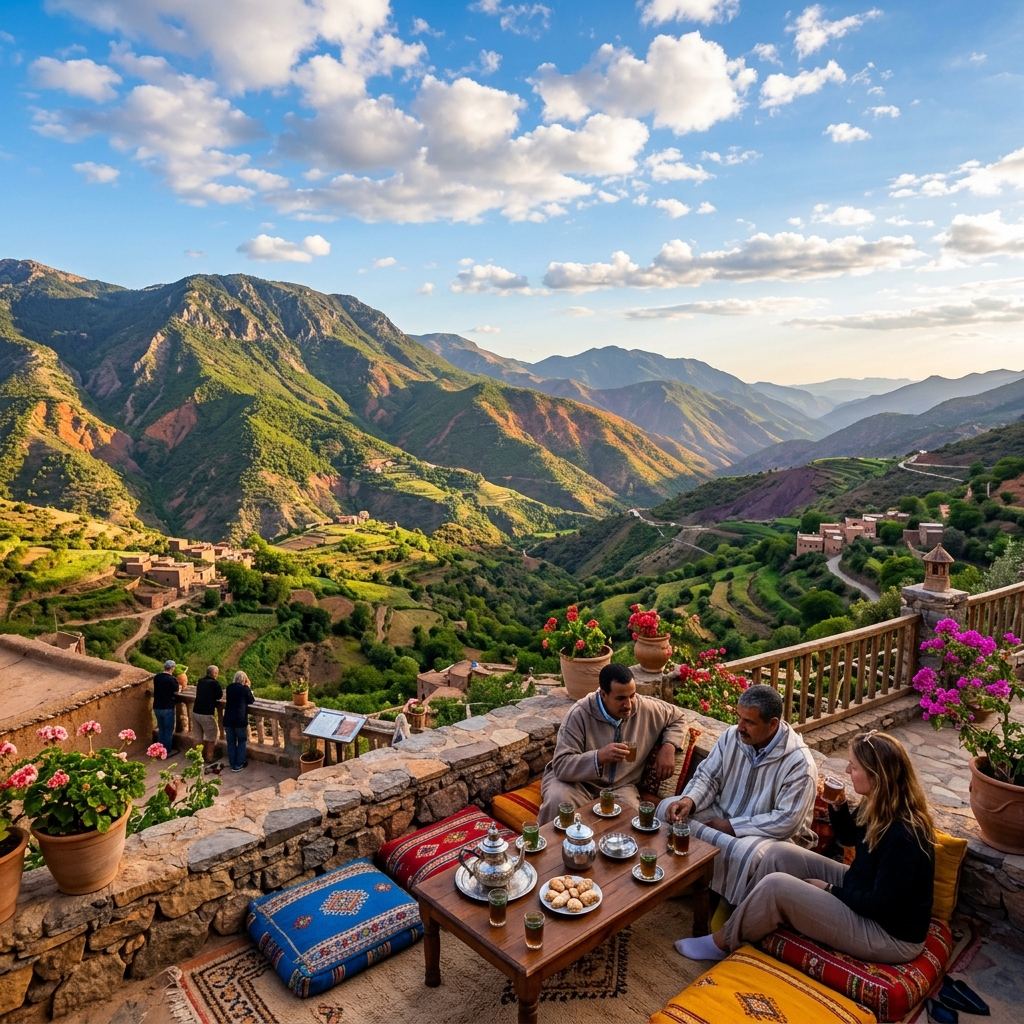 Rif Mountains view from Café Ajyad